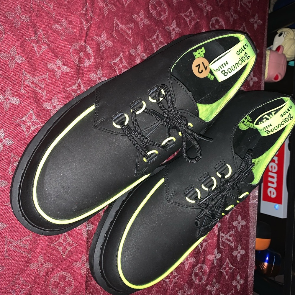 DR. MARTEN’S Ramsey Alt 1461 Black Green Oxford VERY RARE Men’s US 12 - Picture 3 of 8